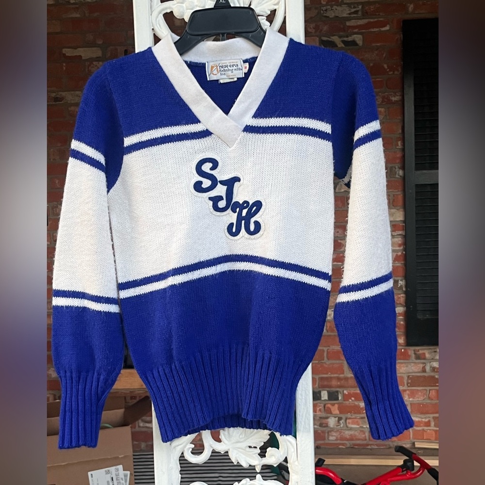 Vintage cheer sweater size small New Era Knitting Mills Inc